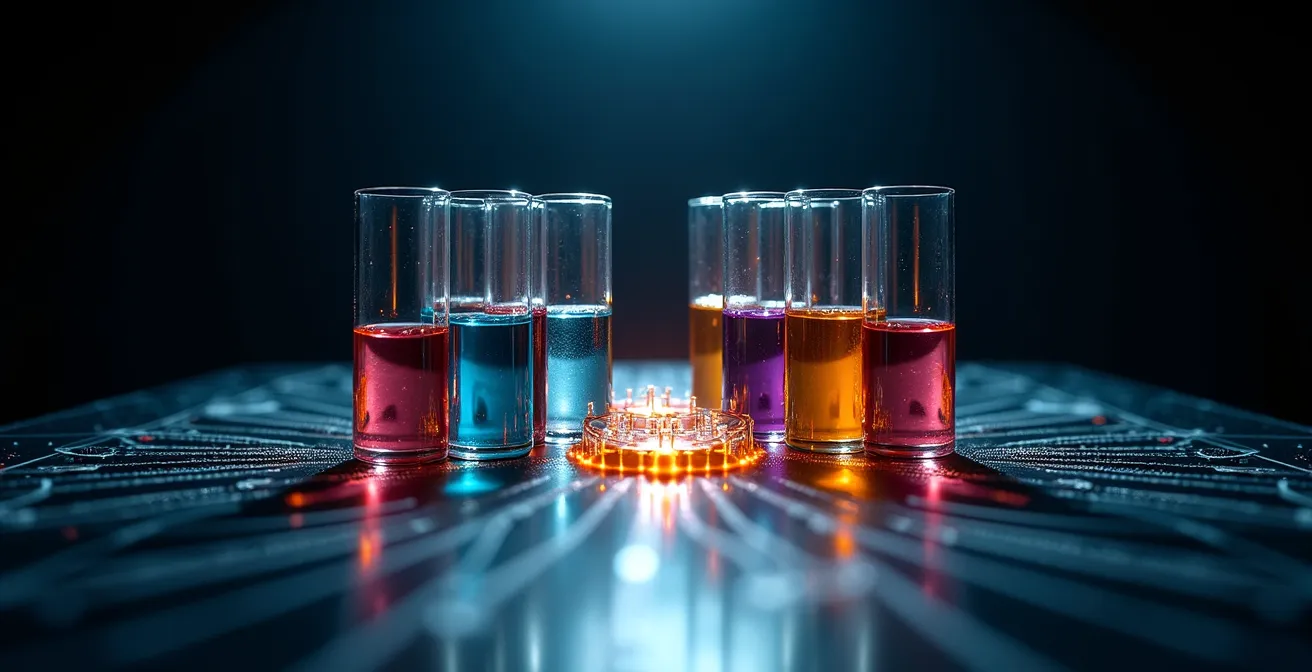 Representación visual de procesamiento SIMD con múltiples operaciones en paralelo