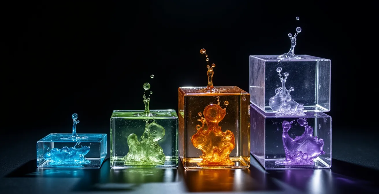 Visualización de presupuesto dividido en bloques trimestrales con flechas de retroalimentación